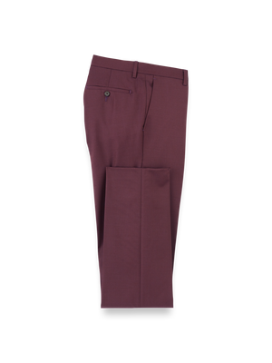 Wool Gabardine Pants - Burgundy