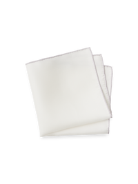 Solid Silk Pocket Square - White