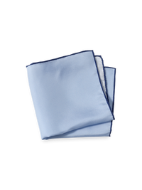 Solid Silk Pocket Square - Light Blue