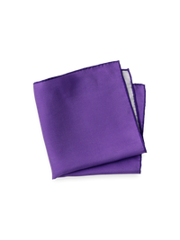 Solid Silk Pocket Square - Purple