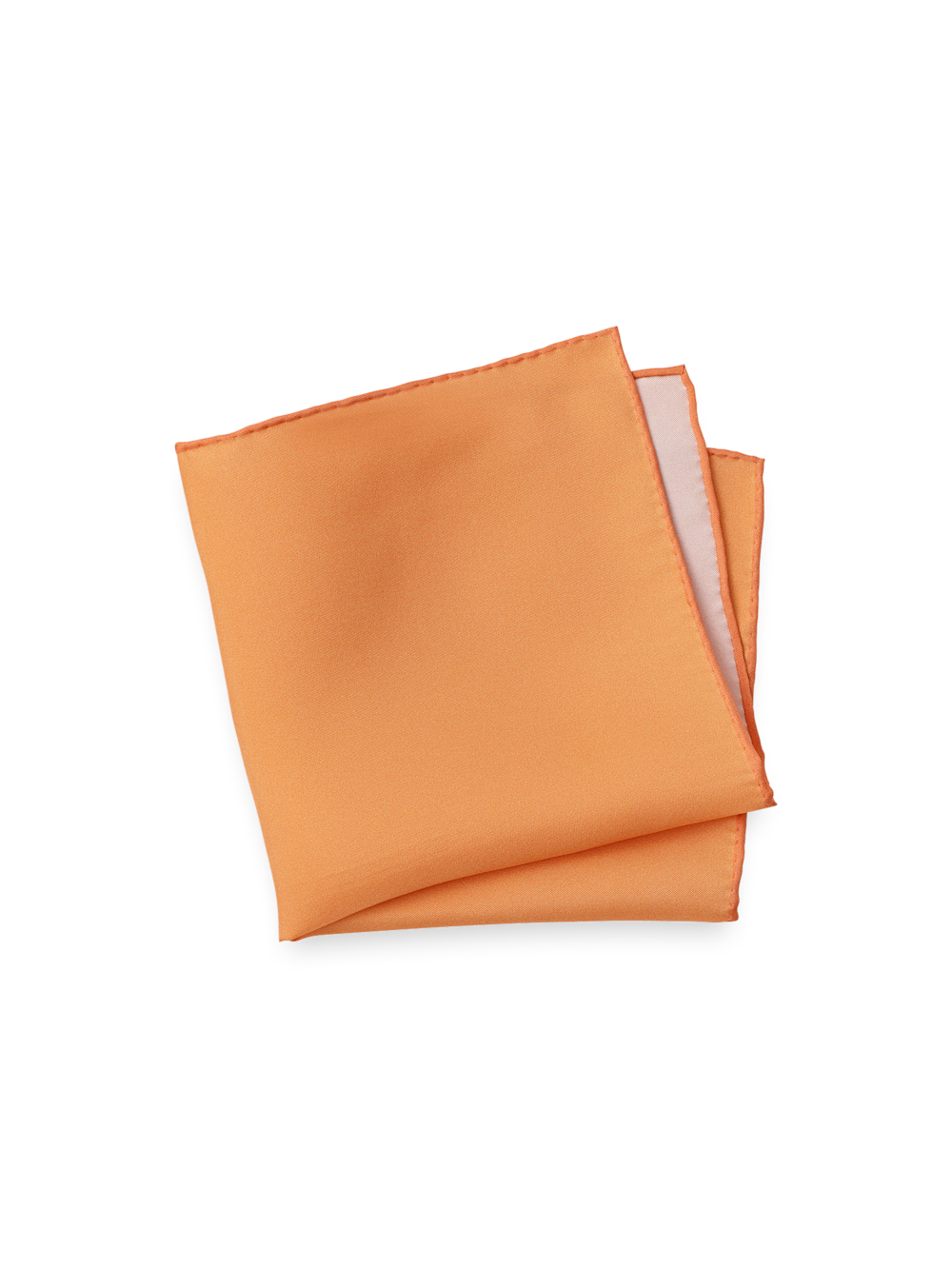 Product Image of Solid Silk Pocket Square-Melon