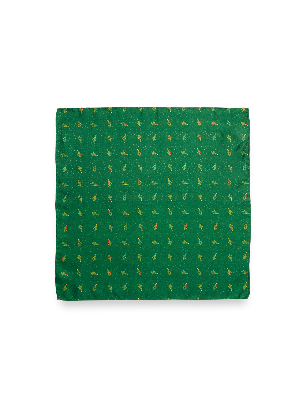 Alternate Image of Christmas Tree Motif Silk Pocket Square-1