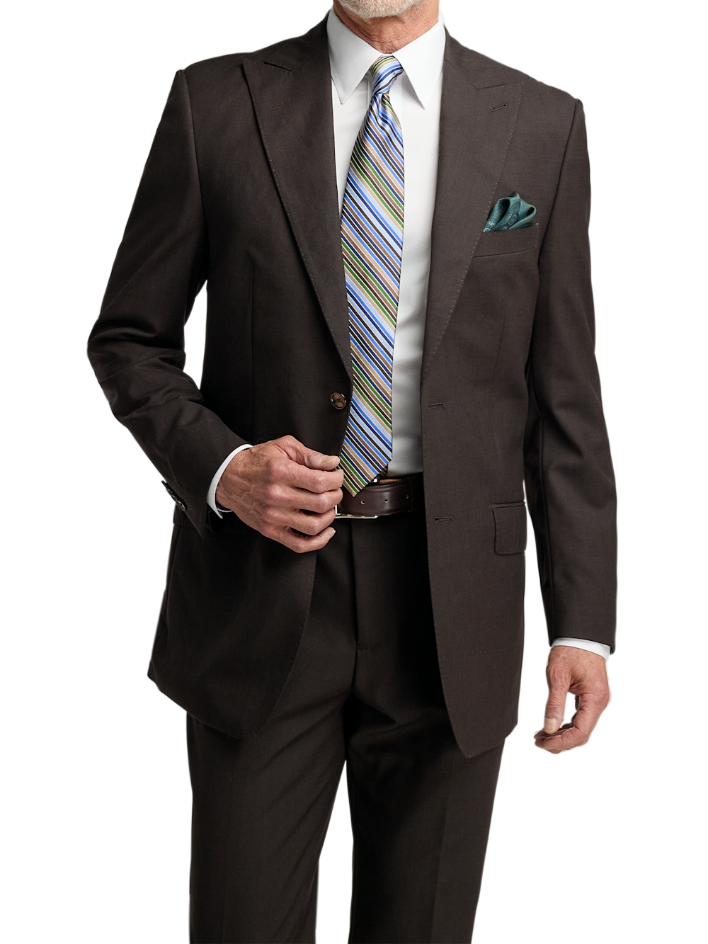 Alternate Image of Wool Stretch Bengaline Peak Lapel Suit Jacket-1
