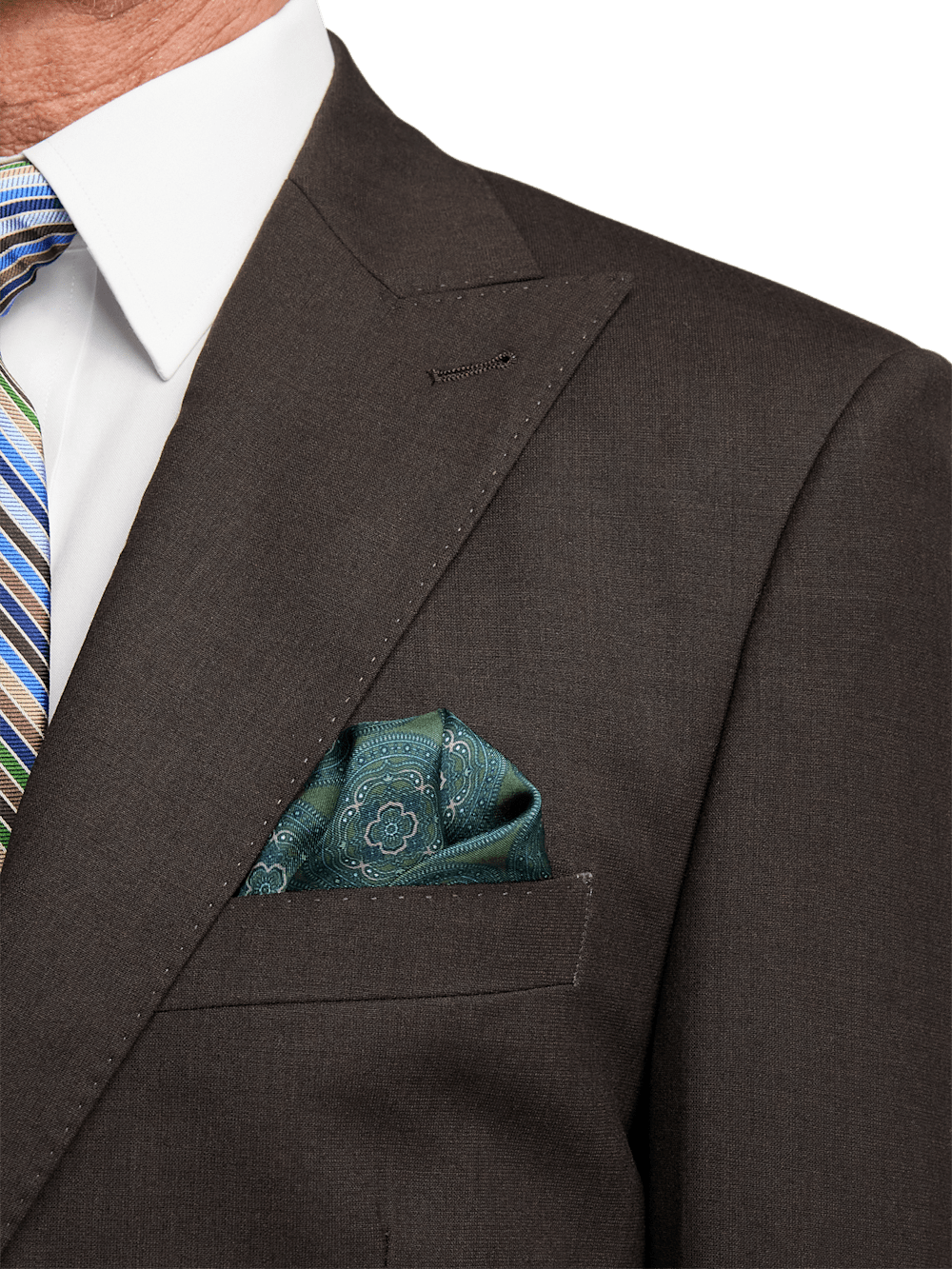 Alternate Image of Wool Stretch Bengaline Peak Lapel Suit Jacket-5