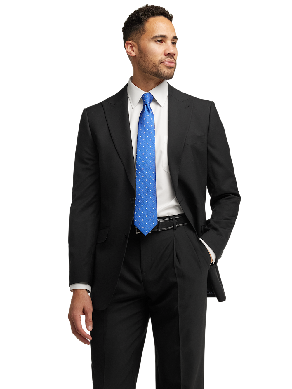 Alternate Image of Wool Stretch Bengaline Peak Lapel Suit Jacket-1