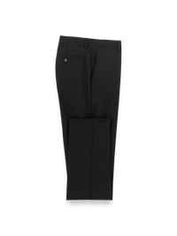 Wool Stretch Bengaline Suit Pants - Black