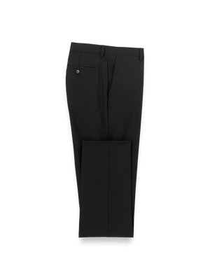 Wool Stretch Bengaline Suit Pants - Black