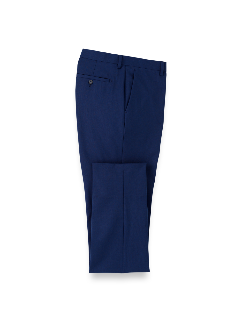 Product Image of Wool Stretch Bengaline Suit Pants-Blue#model_flat front