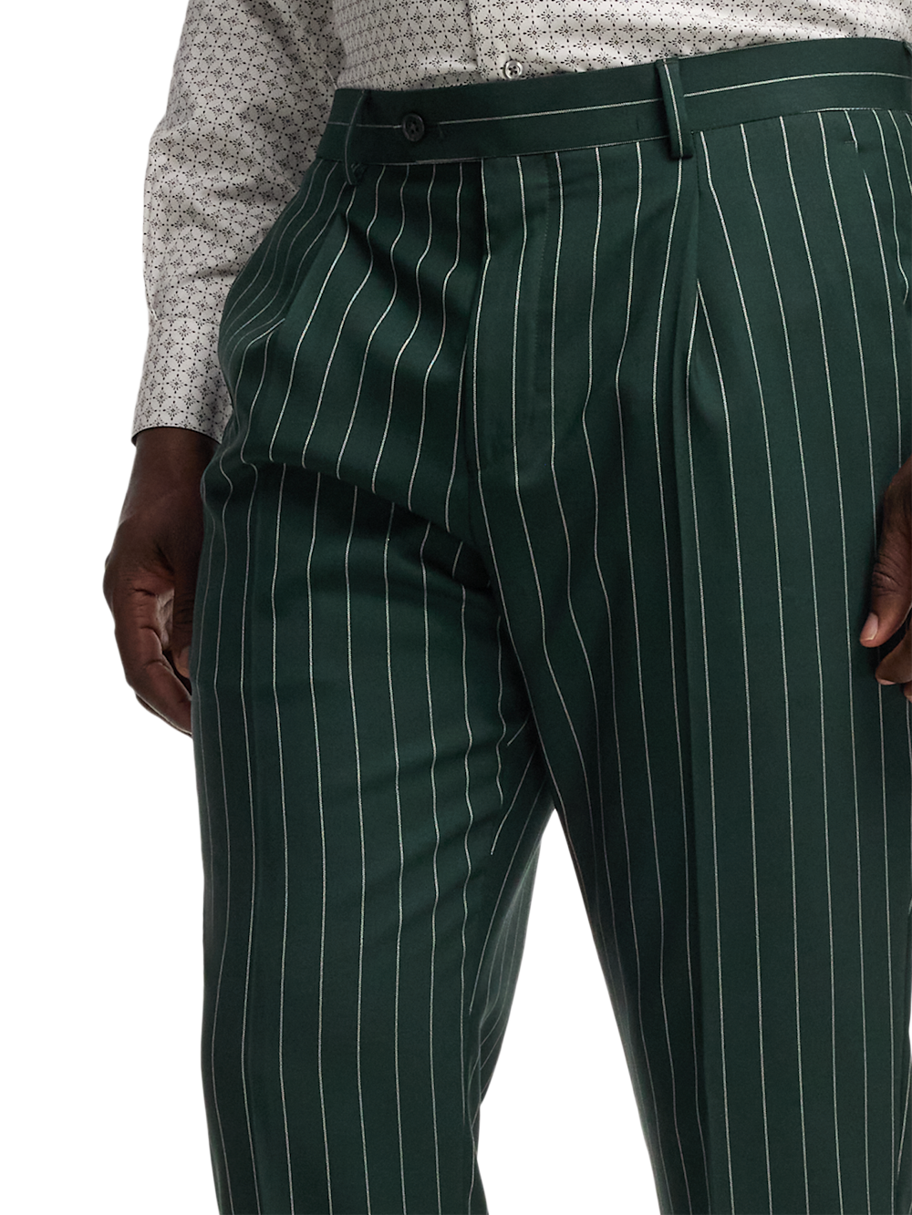 Alternate Image of Wool Stretch Stripe Single Pleat Suit Pants-2