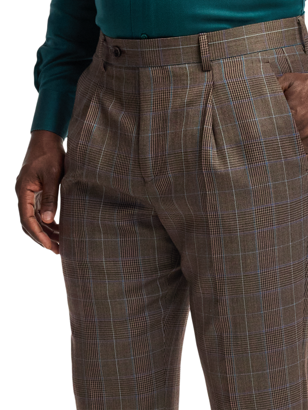 Alternate Image of Wool Blend Plaid Single Pleat Suit Pants-2