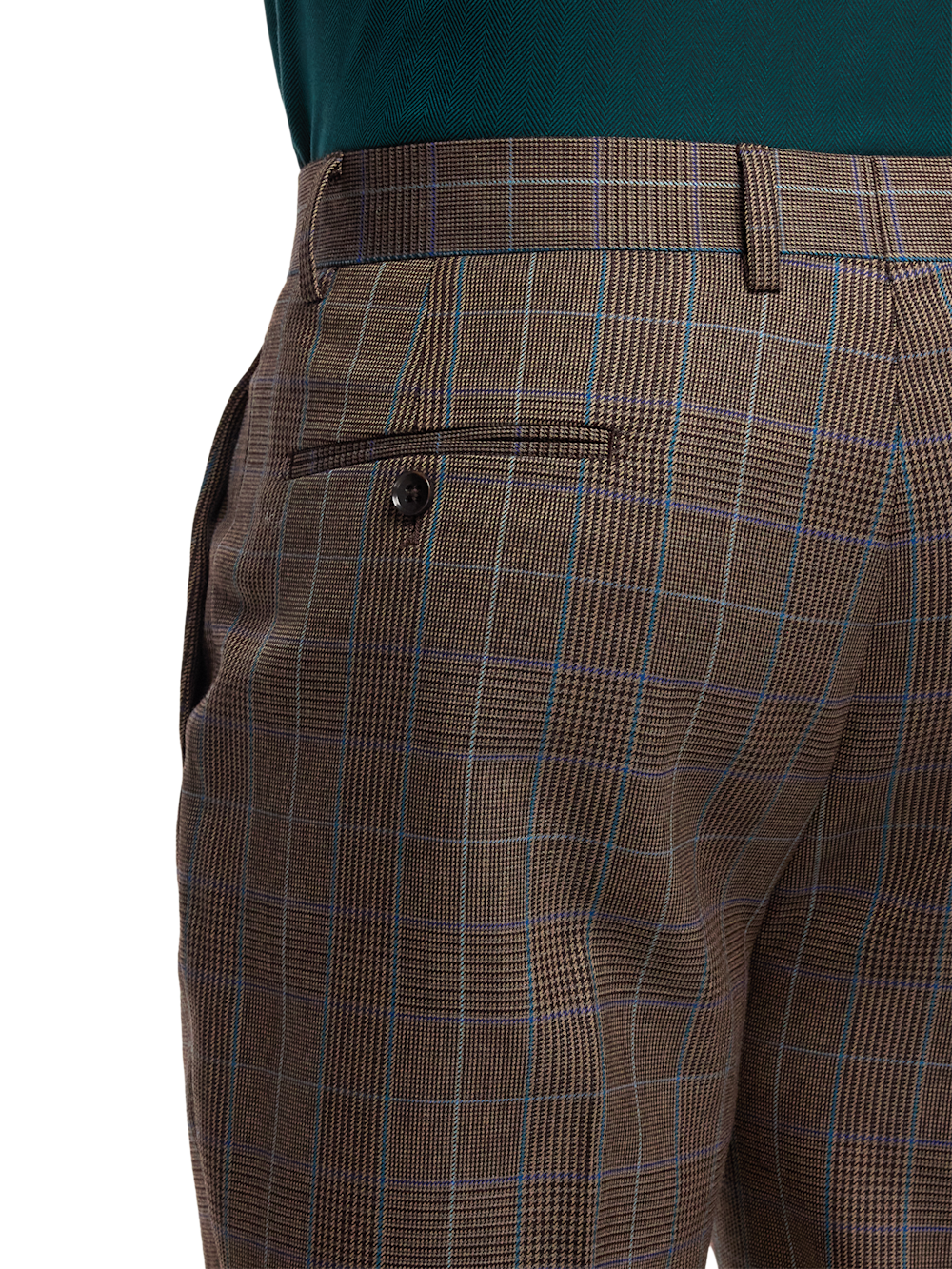 Alternate Image of Wool Blend Plaid Single Pleat Suit Pants-3