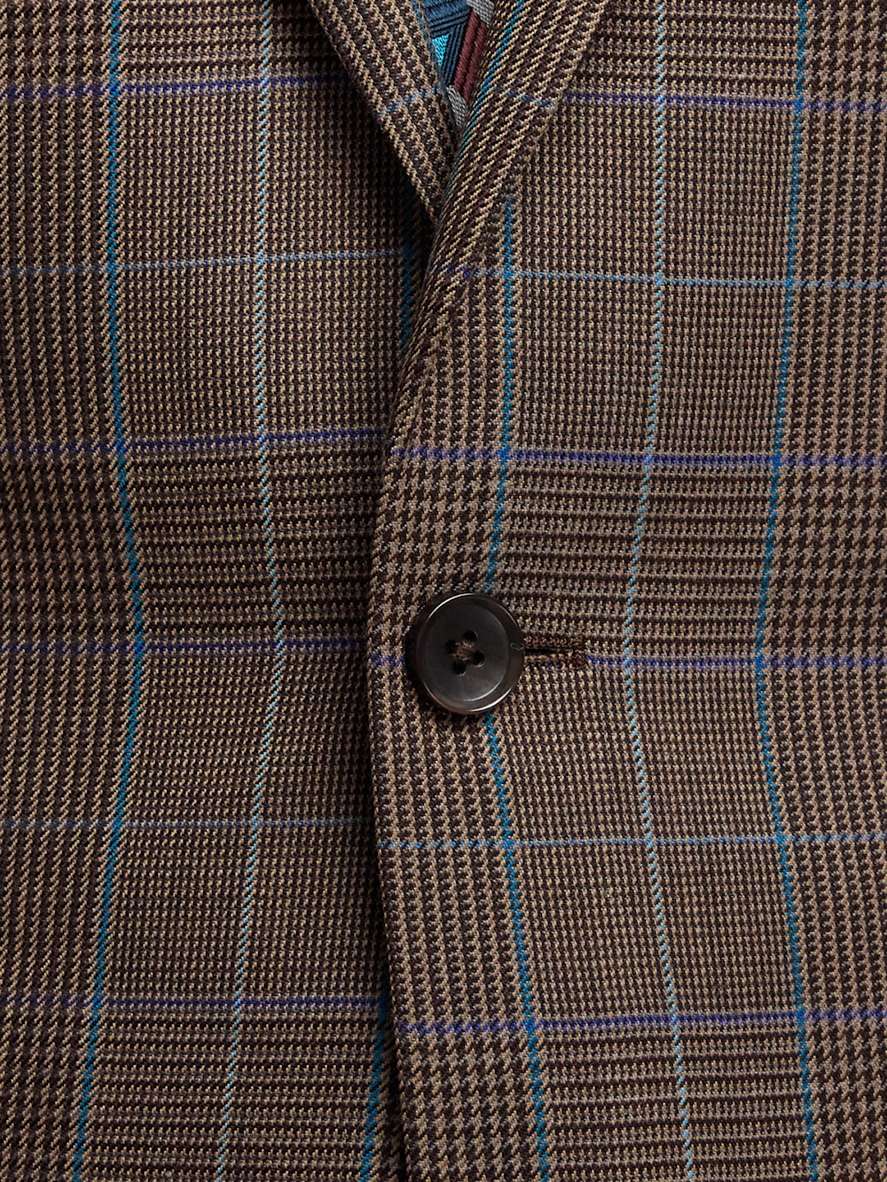 Alternate Image of Wool Blend Plaid Single Breasted Notch Lapel Suit Jacket-4