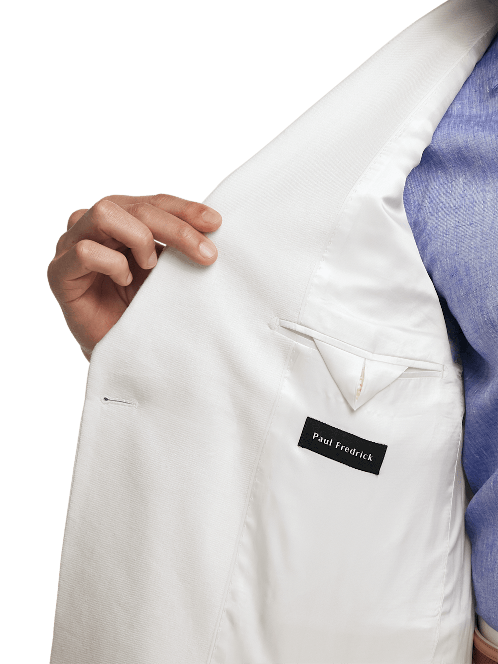 Alternate Image of Linen Blend Double Breasted Peak Lapel Suit Jacket-3