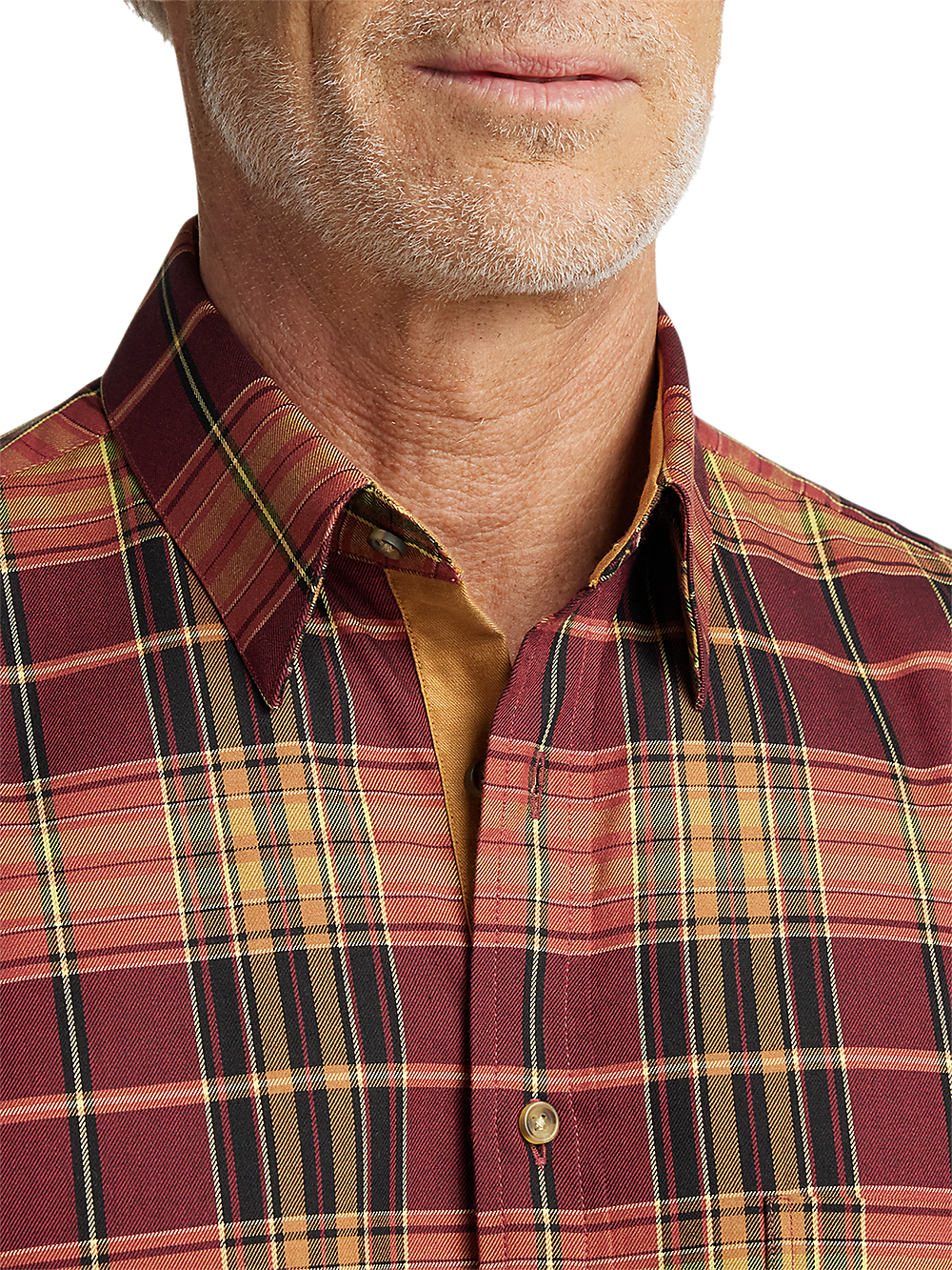 Alternate Image of Cotton Plaid Casual Shirt-2