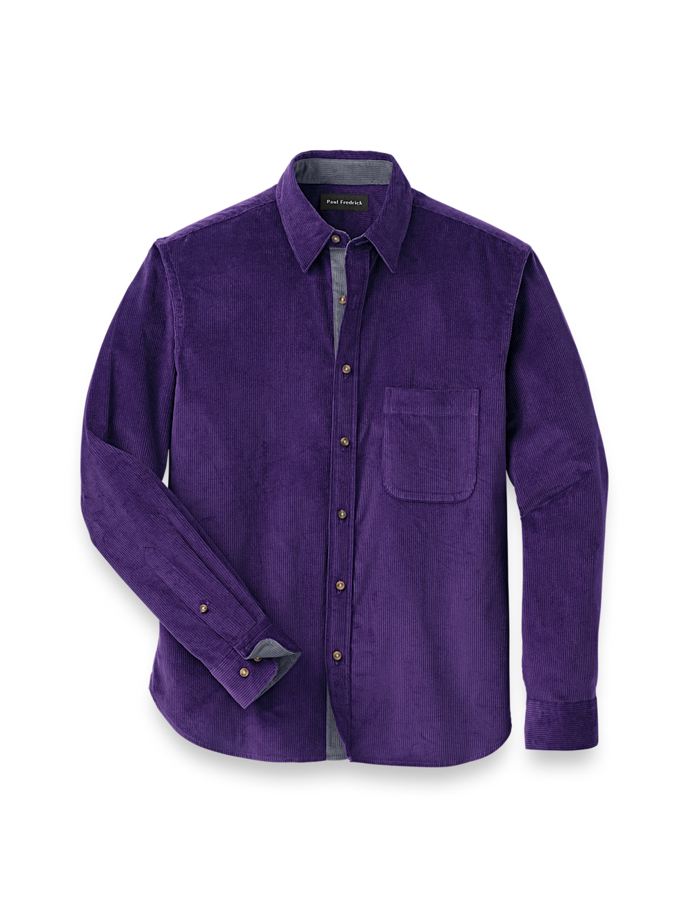 Product Image of Cotton Corduroy Casual Shirt-Purple