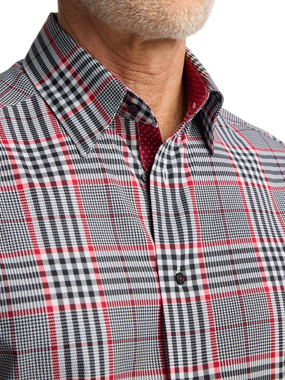 Alternate Image of Performance Stretch Plaid Casual Shirt-2