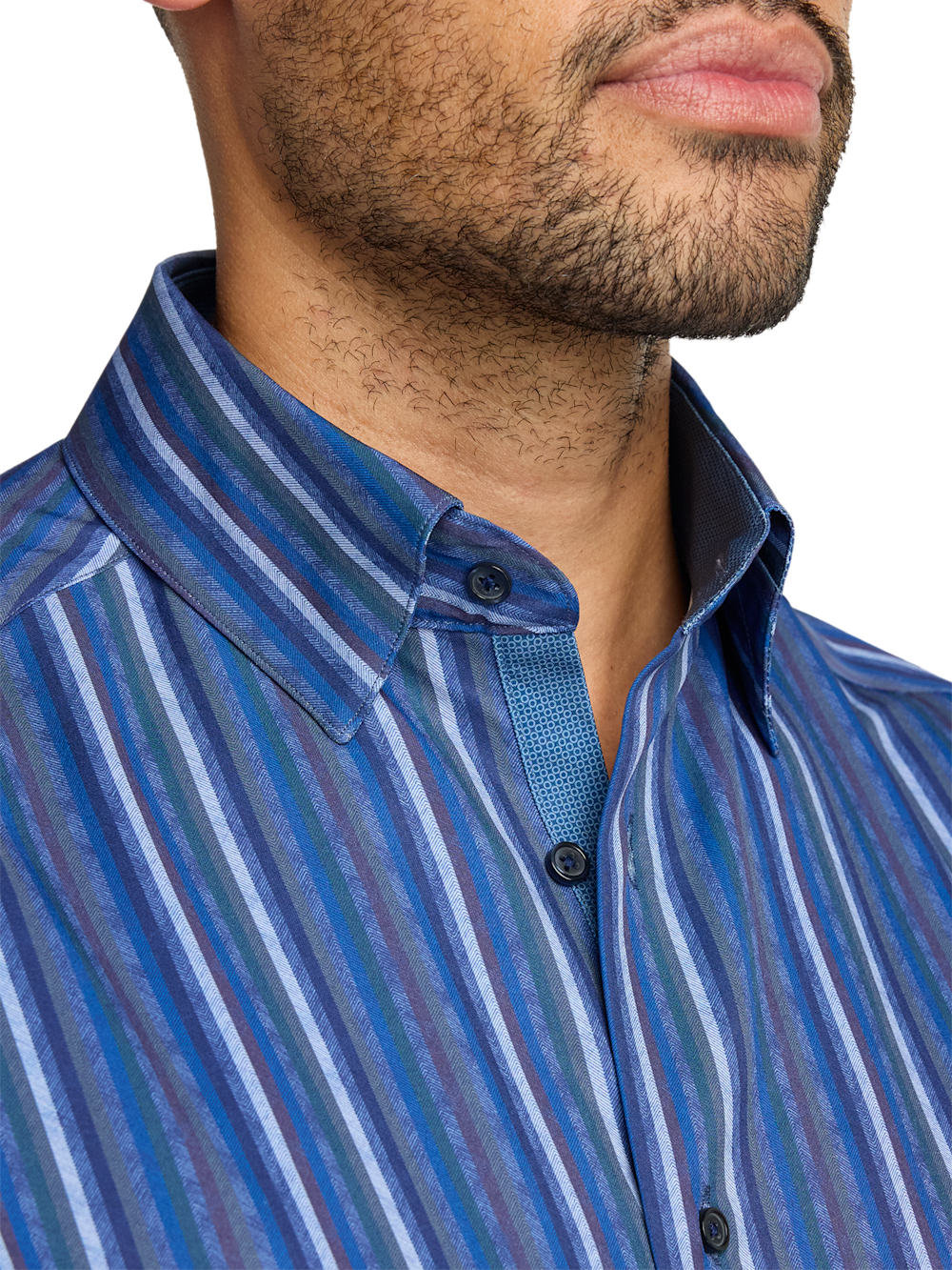 Alternate Image of Performance Stretch Stripe Casual Shirt-2