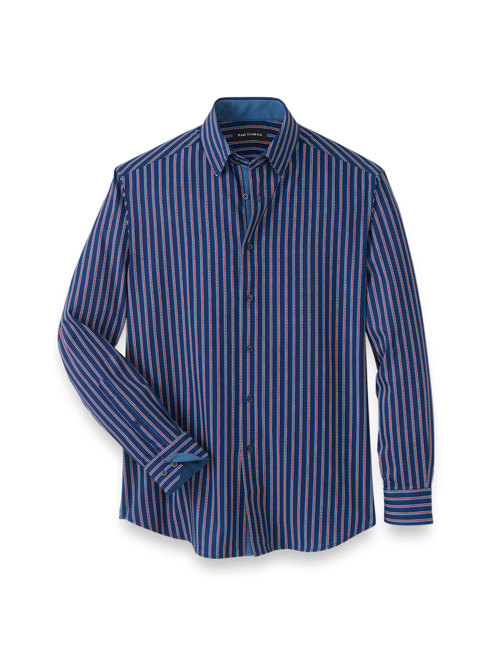 Product Image of Performance Stretch Stripe Casual Shirt-Navy