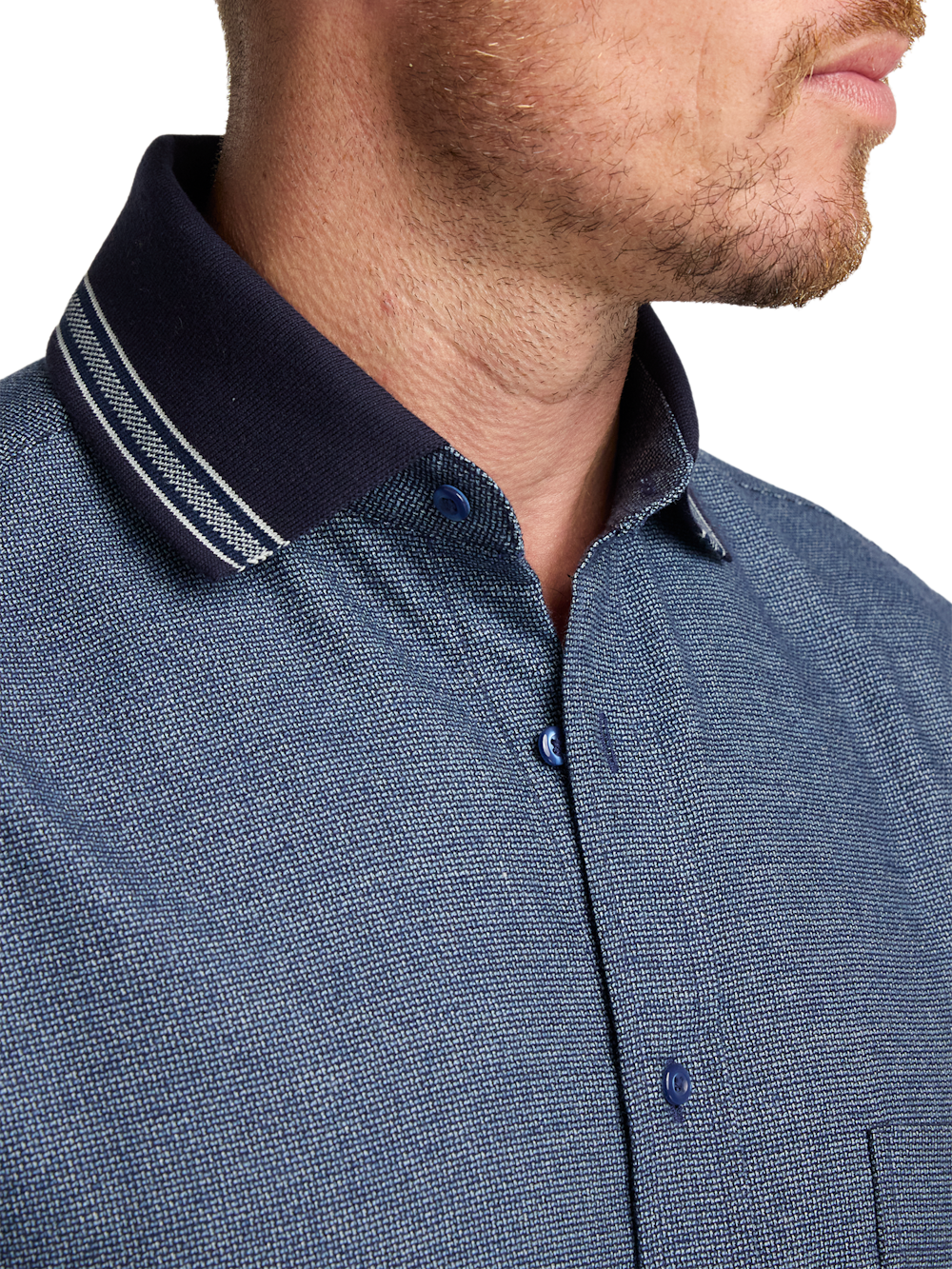 Alternate Image of Polyester Blend Solid Casual Shirt-2