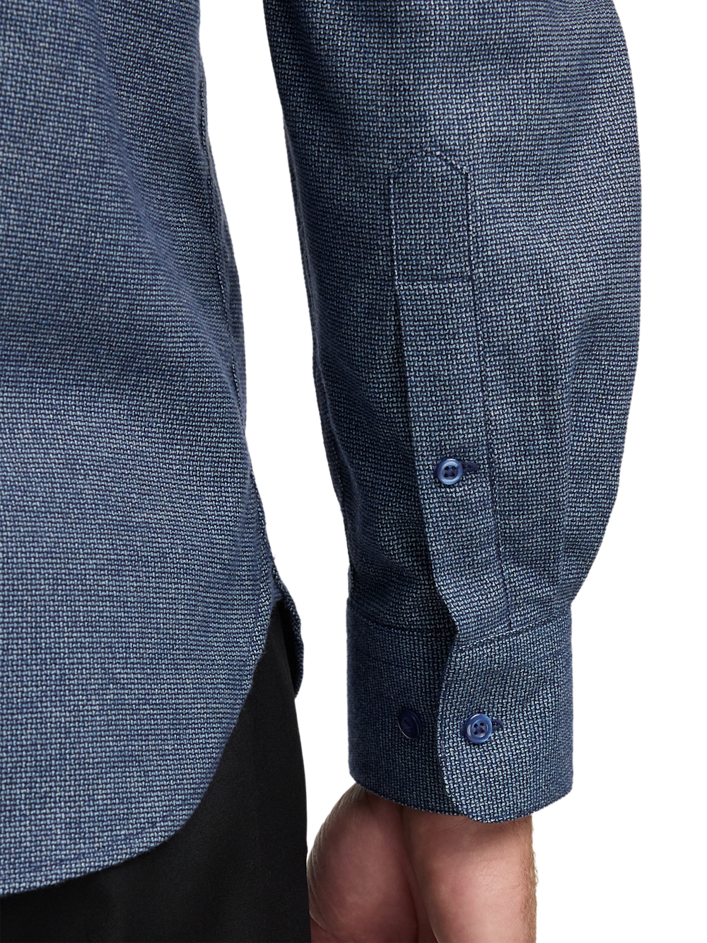 Alternate Image of Polyester Blend Solid Casual Shirt-3