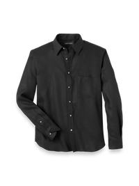 Linen Solid Casual Shirt - Black