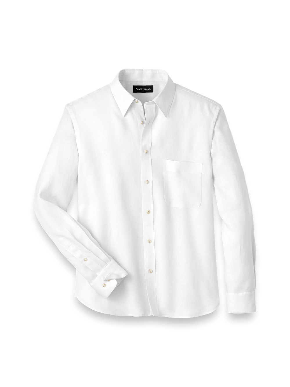 Product Image of Linen Solid Casual Shirt-White