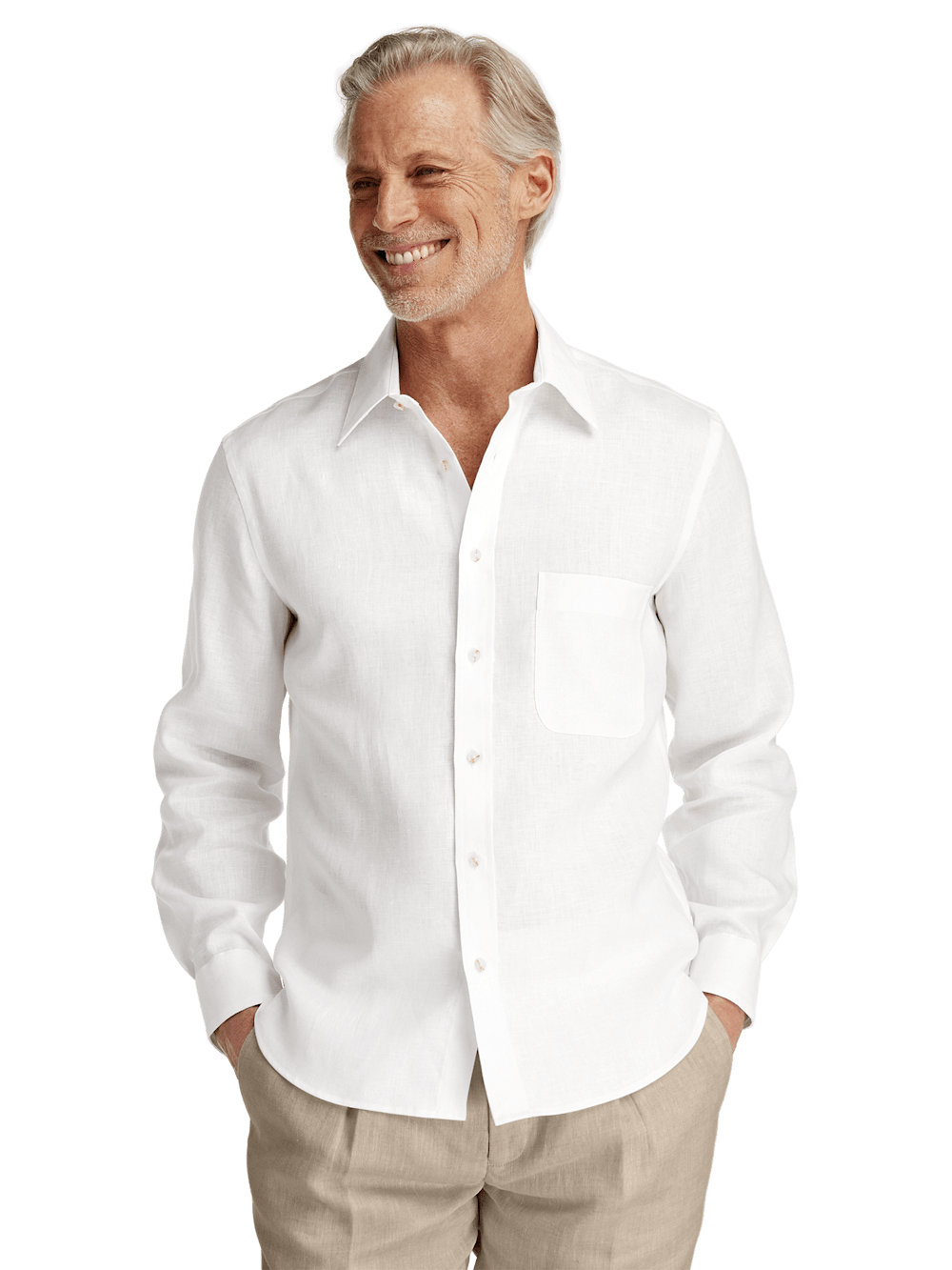 Alternate Image of Linen Solid Casual Shirt-1