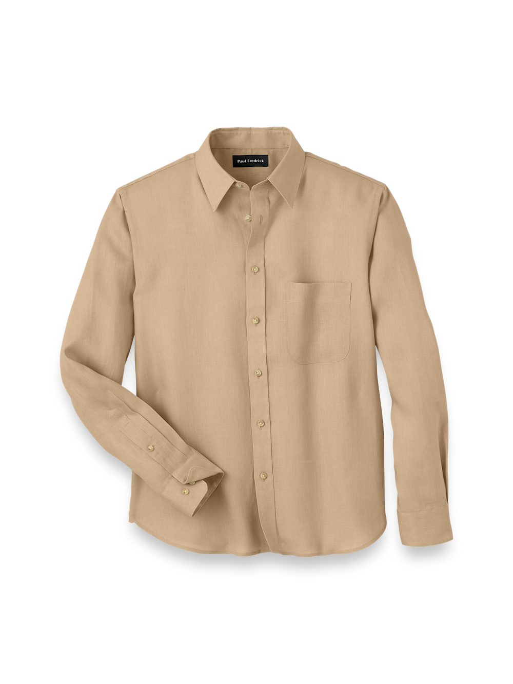 Product Image of Linen Solid Casual Shirt-Tan