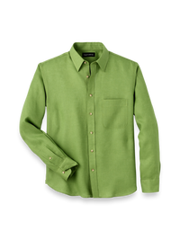 Linen Solid Casual Shirt - Green