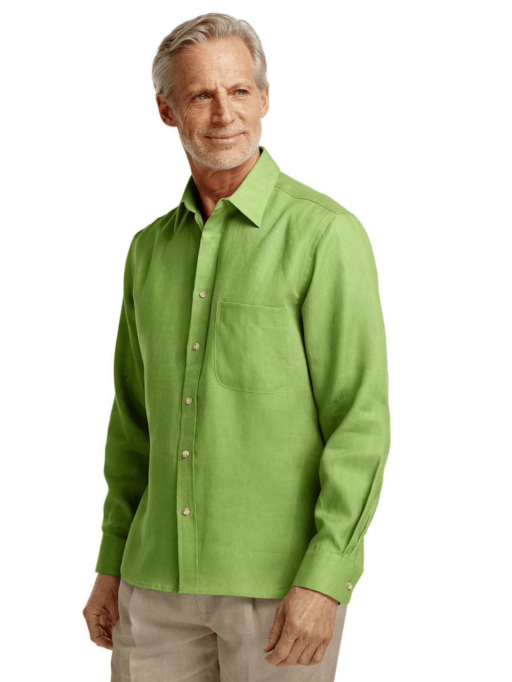 Alternate Image of Linen Solid Casual Shirt-1