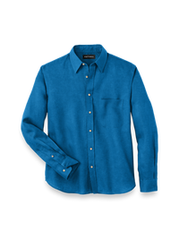Linen Solid Casual Shirt - Dark Blue