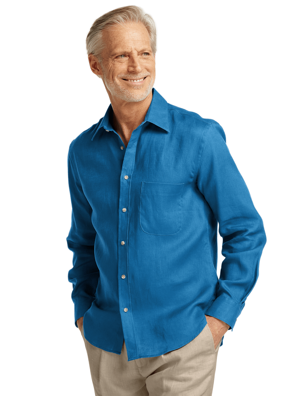 Alternate Image of Linen Solid Casual Shirt-1