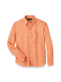 Linen Solid Casual Shirt - Coral
