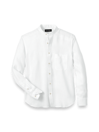 Linen Solid Casual Shirt - White
