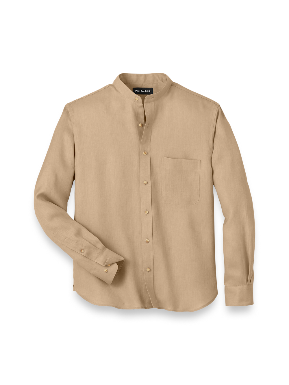 Product Image of Linen Solid Casual Shirt-Tan