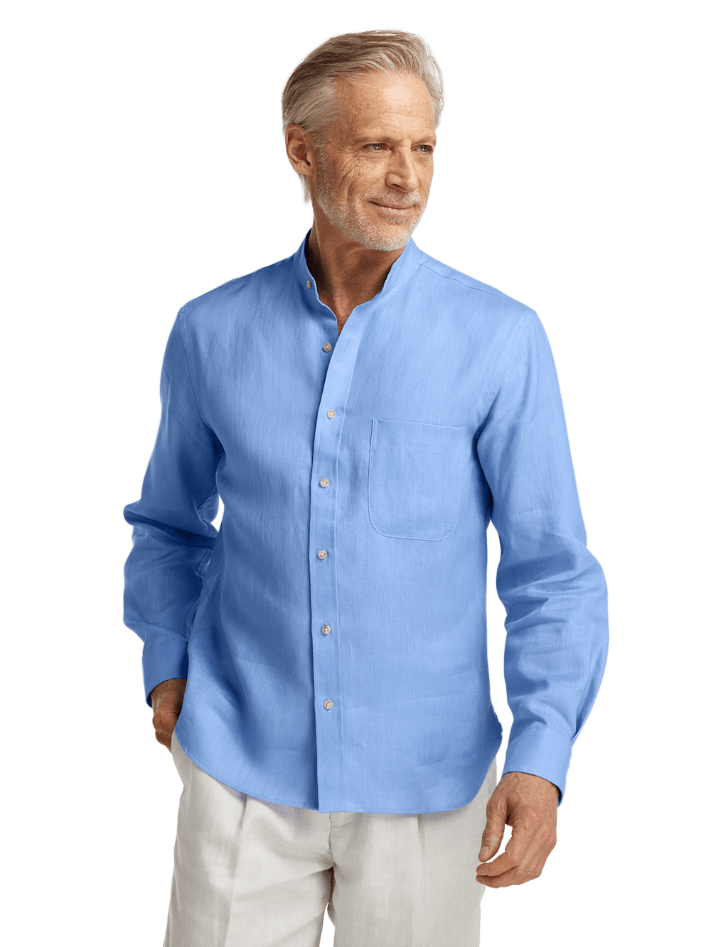 Alternate Image of Linen Solid Casual Shirt-1