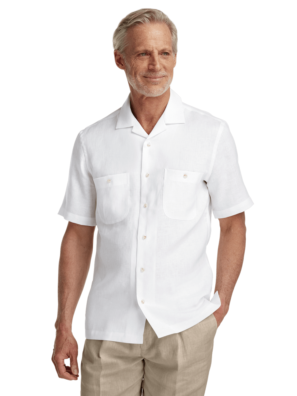 Alternate Image of Linen Solid Casual Shirt-1