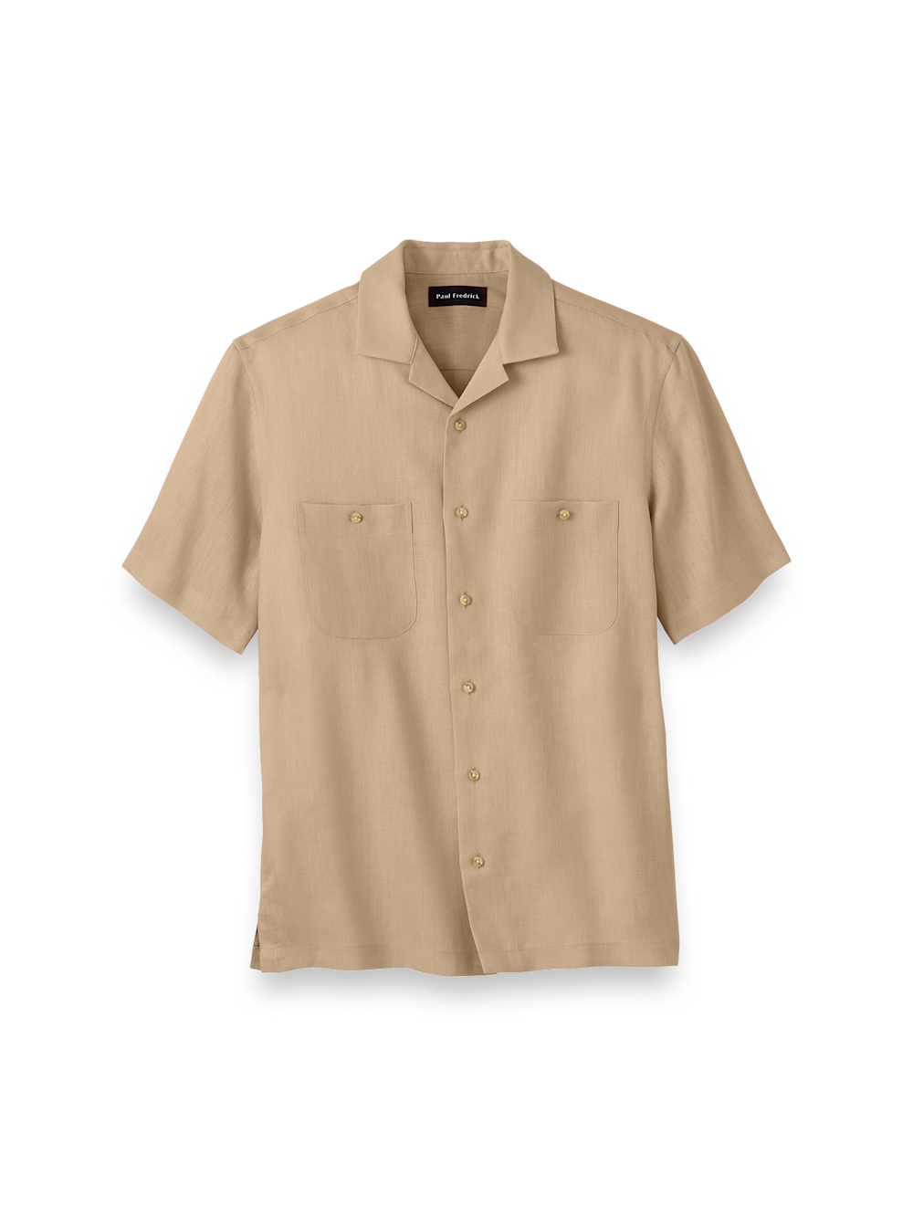 Product Image of Linen Solid Casual Shirt-Tan