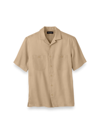 Linen Solid Casual Shirt - Tan
