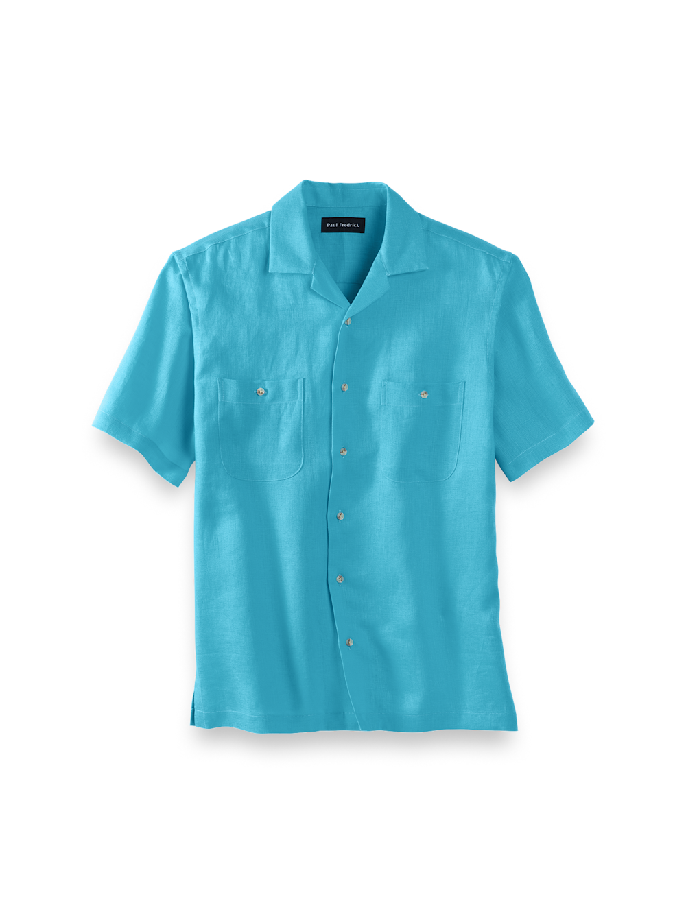 Product Image of Linen Solid Casual Shirt-Aqua