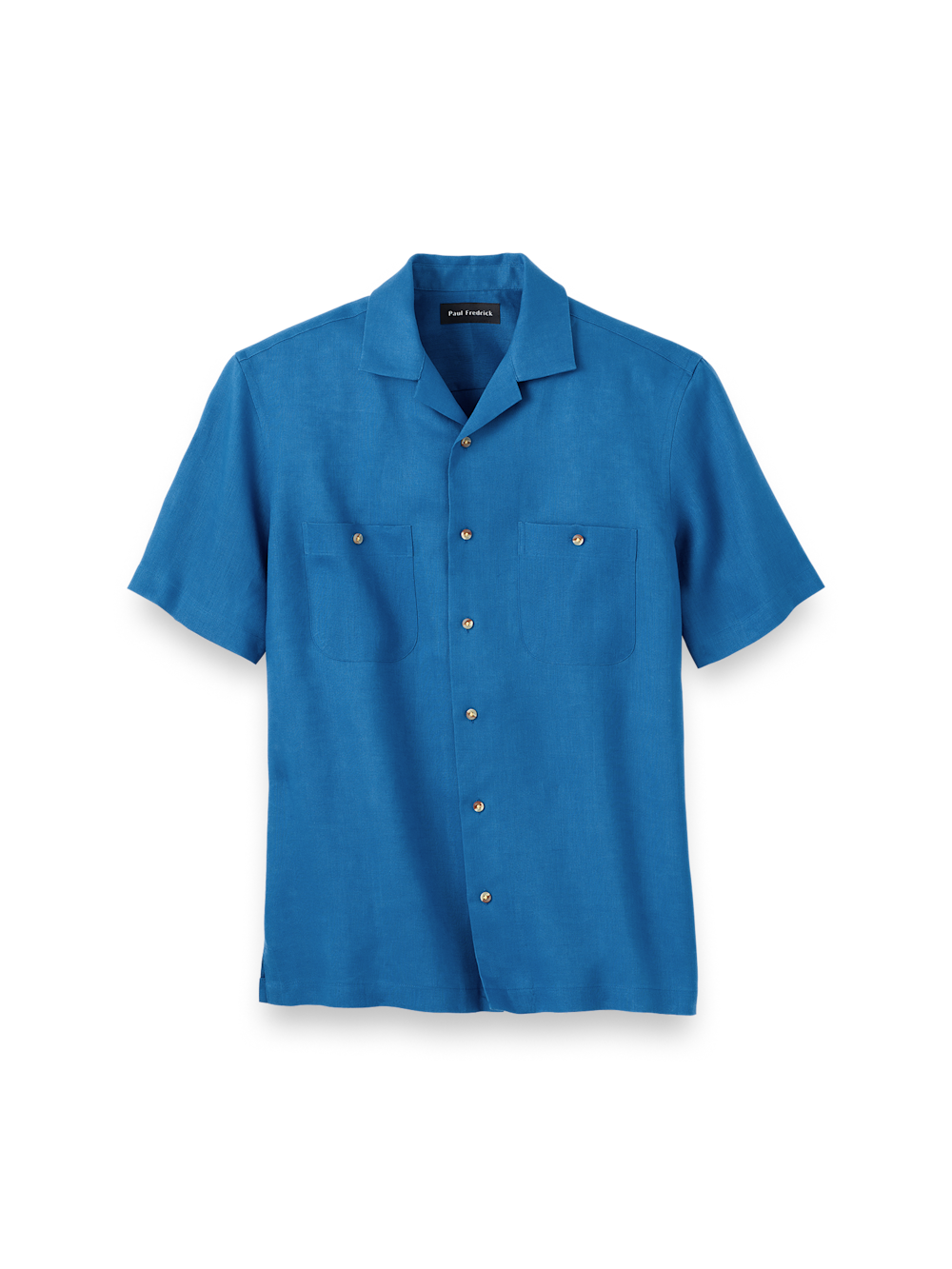 Product Image of Linen Solid Casual Shirt-Dark Blue