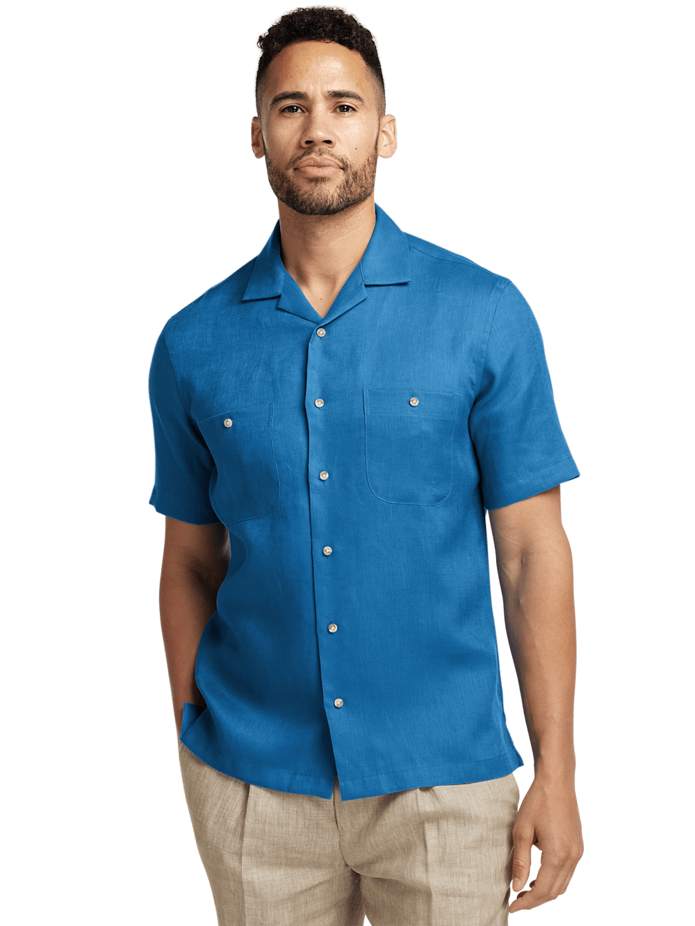 Alternate Image of Linen Solid Casual Shirt-1