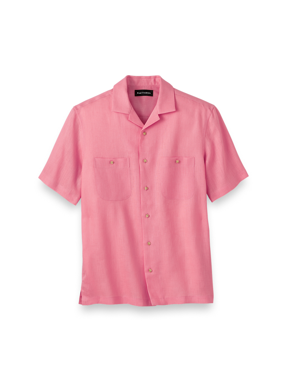 Product Image of Linen Solid Casual Shirt-Pink