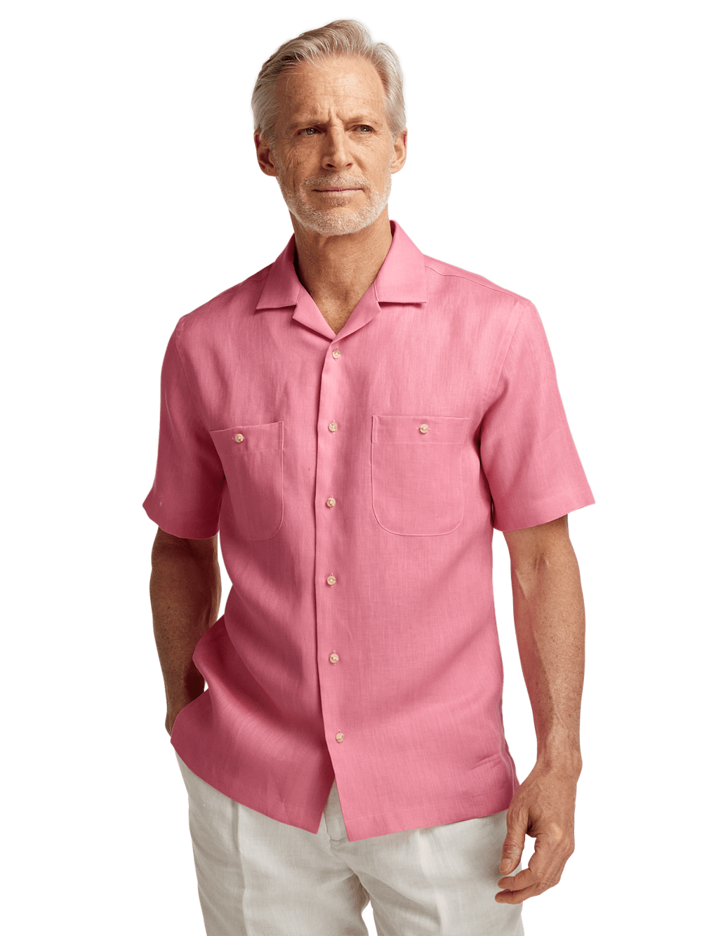 Alternate Image of Linen Solid Casual Shirt-1