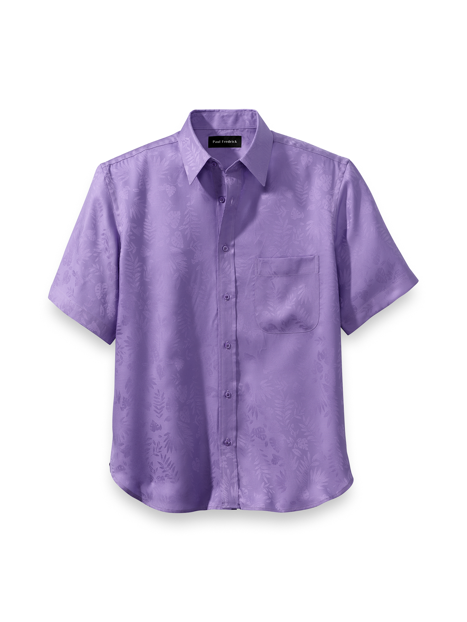 Lyocell Solid Jacquard Casual Shirt - Lavender