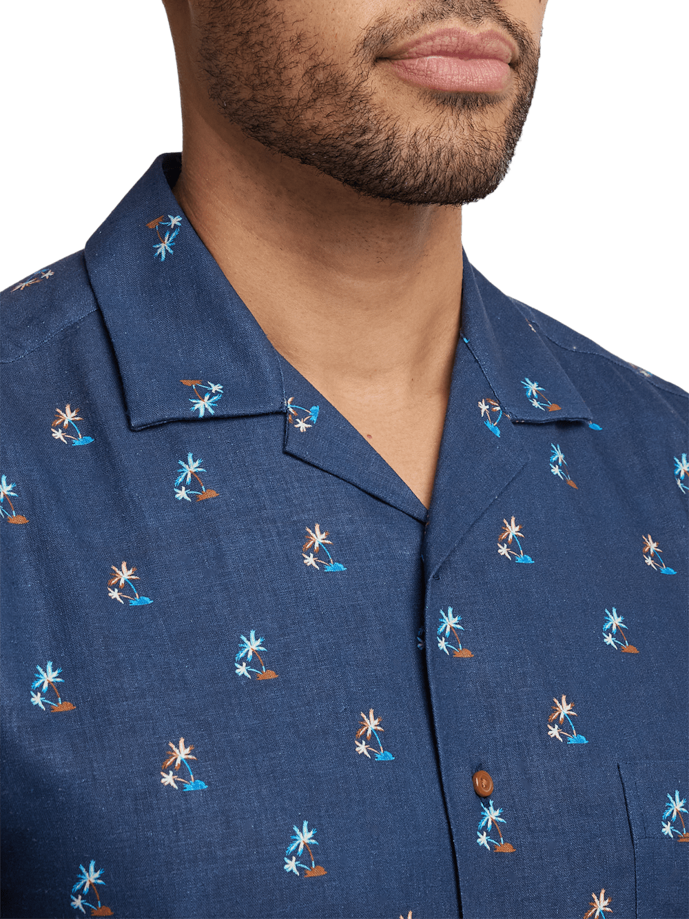 Alternate Image of Linen Blend Novelty Print Casual Shirt-2