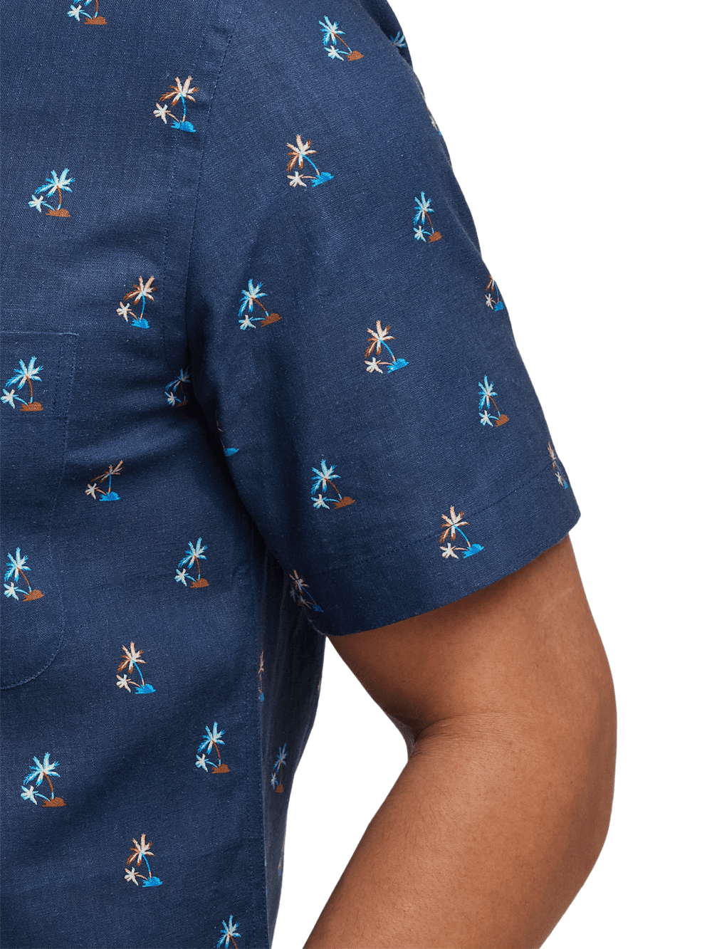 Alternate Image of Linen Blend Novelty Print Casual Shirt-3