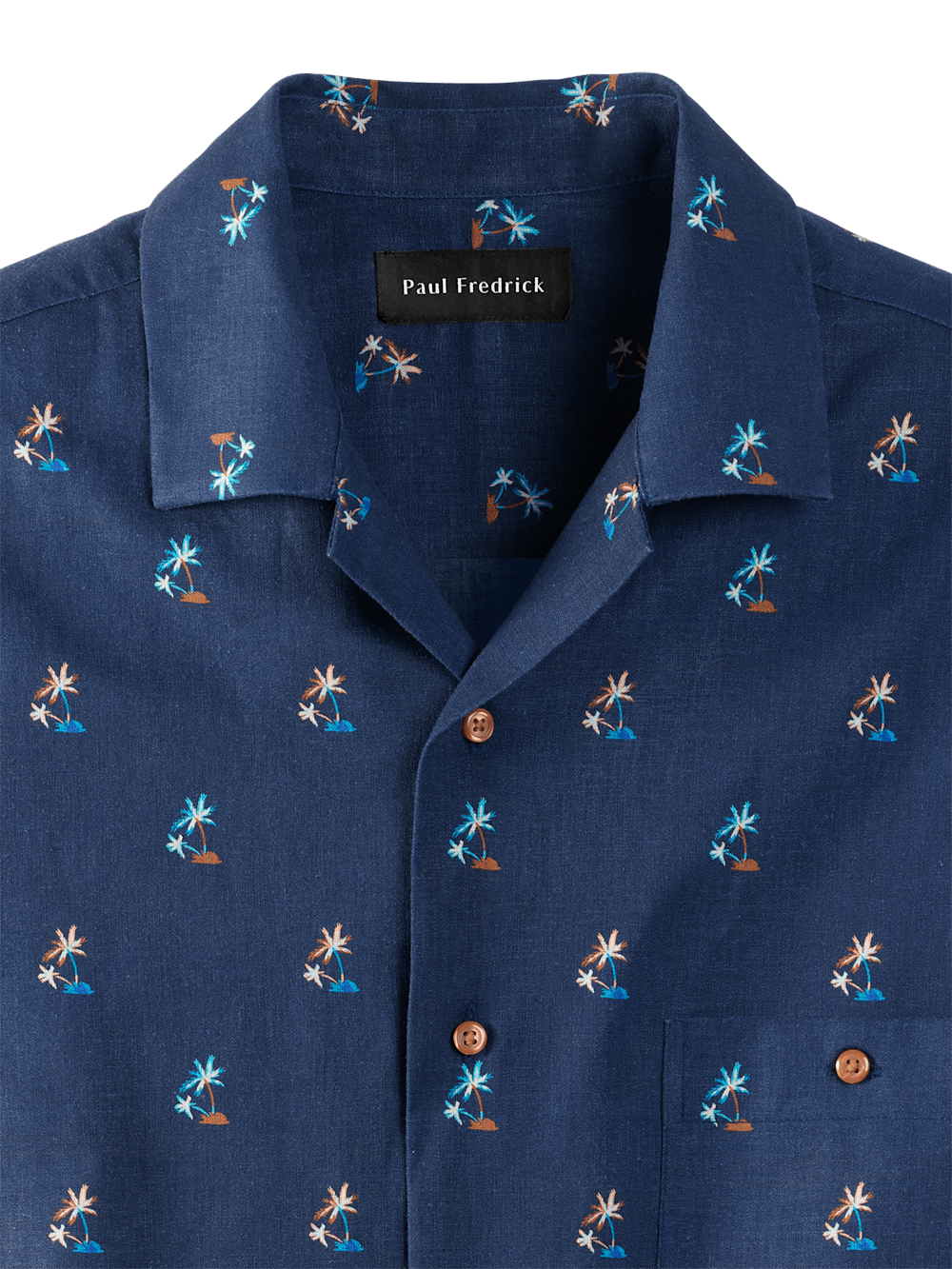 Alternate Image of Linen Blend Novelty Print Casual Shirt-5