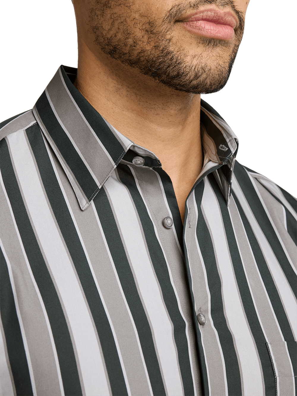 Alternate Image of Cotton Stripe Casual Shirt-2