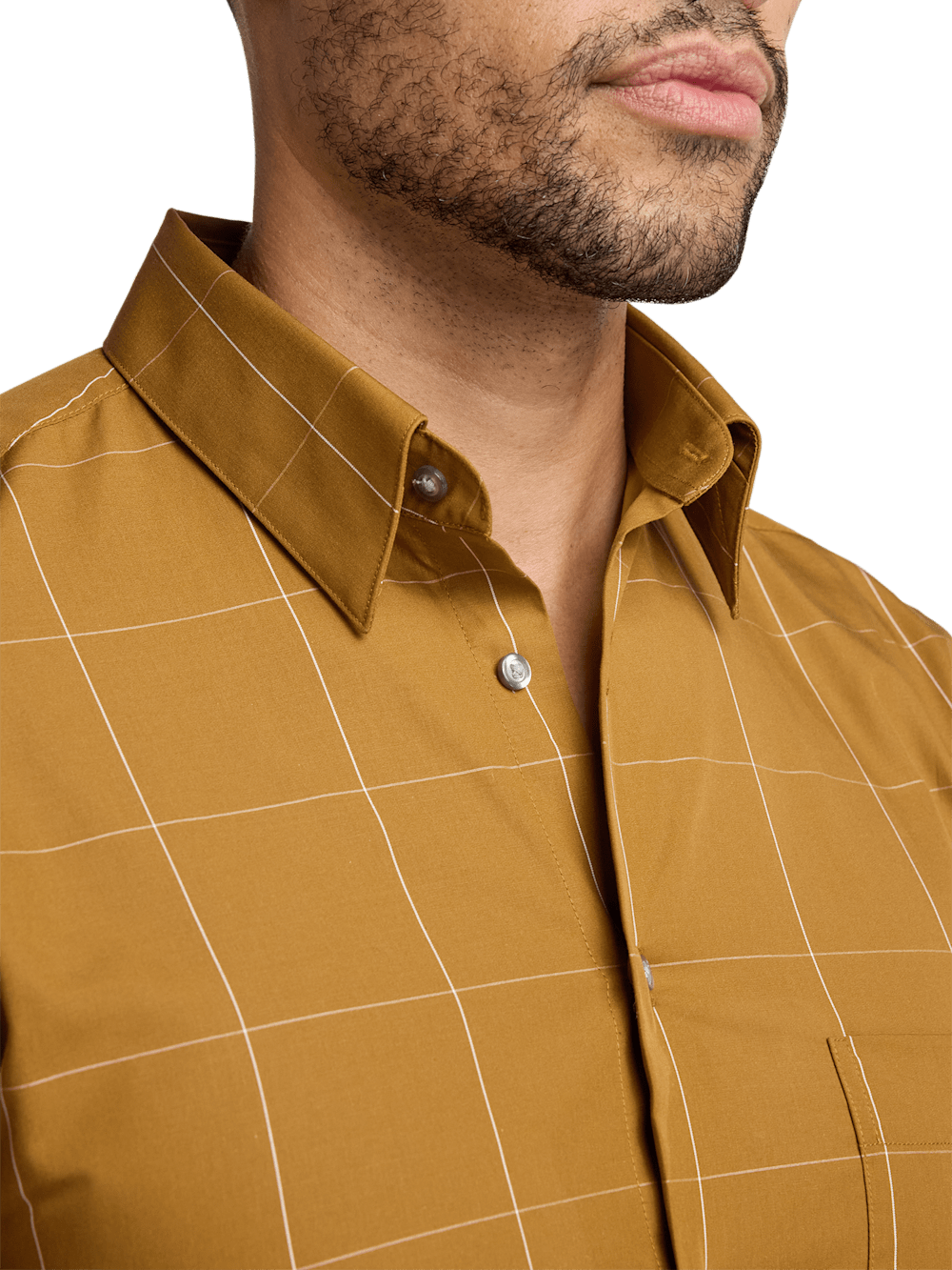 Alternate Image of Cotton Windowpane Casual Shirt-2